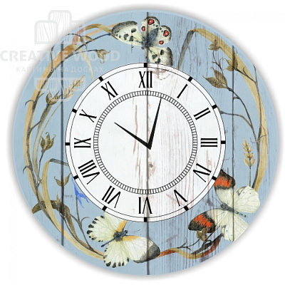 Картины Цветы акварель, Часы, Creative Wood Картины Цветы акварель, Часы, Creative Wood